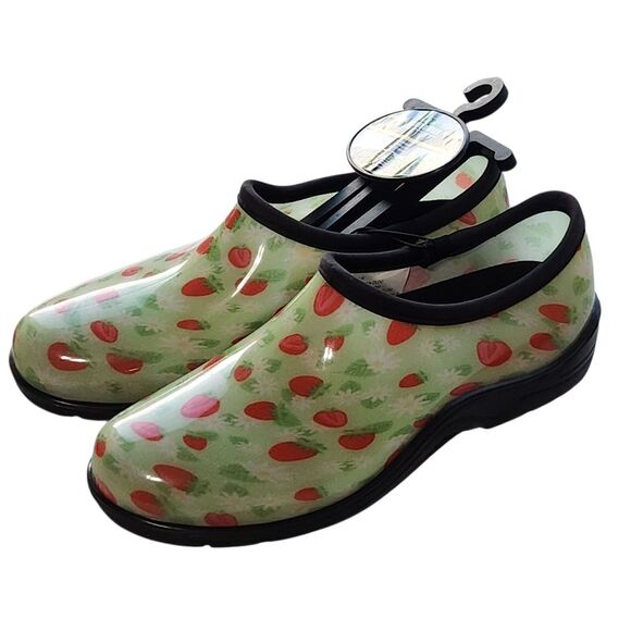 GroundWork Waterproof Garden Clogs Womens Size 10 M Strawberries Rubber Shoes - Picture 1 of 6